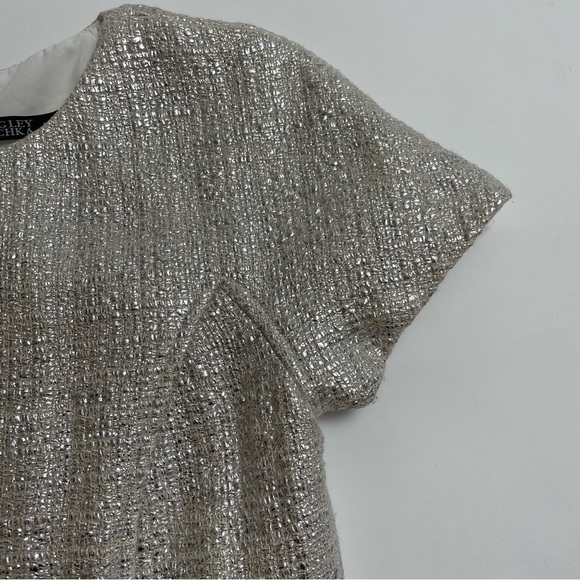 BADGLEY MISHKA metallic foil midi dress - Picture 7 of 8